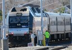 NJT 4520 lays over in the yard.